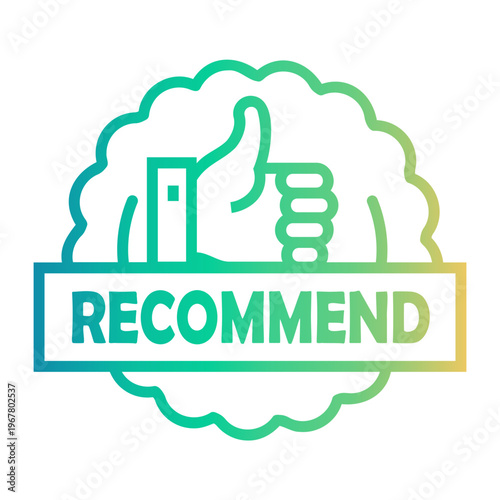 recommendation Line Gradient Icon