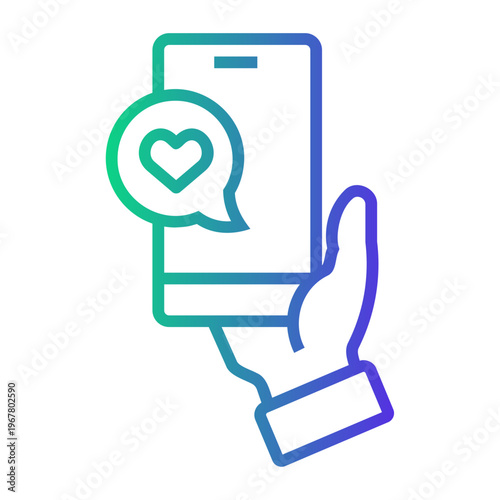 recommendation Line Gradient Icon