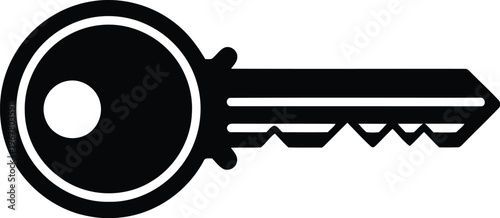 Key icon black graphic symbol representing access unlock mechanism and security concept for opening doors and locks