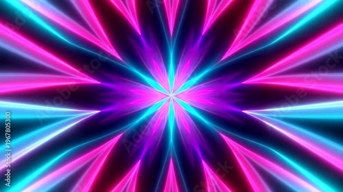 Vibrant abstract light rays in pink and blue hues