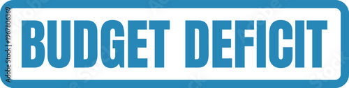 Visual representation of the term budget deficit highlighted in blue