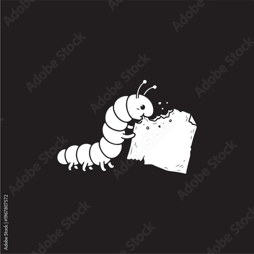 Caterpillar eating a leaf 1.