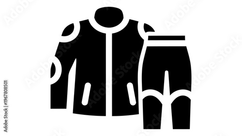 Motorcycle rain suit icon