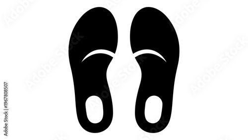 Orthopedic shoe insoles icon for foot alignment and comfort