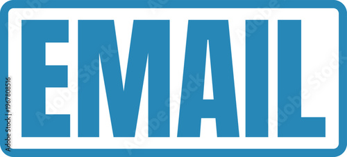 Modern email logo featuring a clean and professional design with blue lettering.