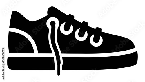Shoe laces cotton icon representing tying and fastening shoes securely