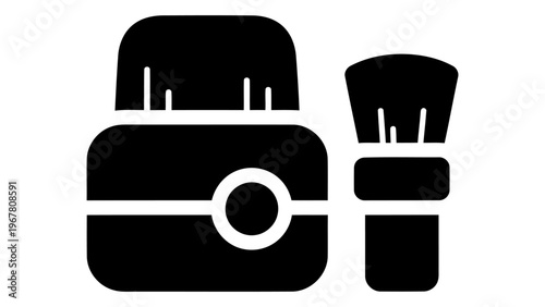 Shoe shine polish kit icon