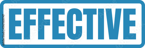 Bold blue banner displaying the word effective in capital letters