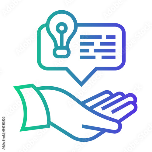 suggestion Line Gradient Icon