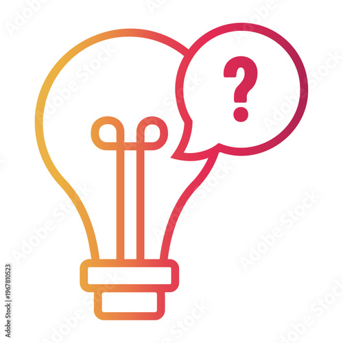 suggestion Line Gradient Icon