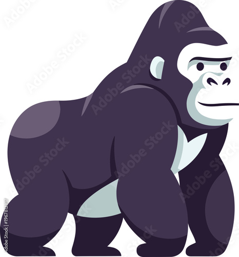 Large cartoon gorilla standing alone.
