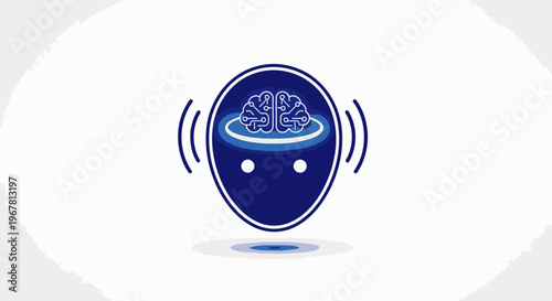 Artificial Intelligence Concept with Human Head Silhouette