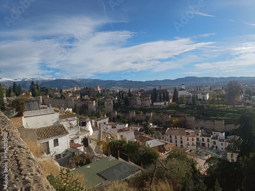 panorama view above Grenada, old town in Soain