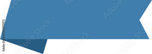 Blue ribbon banner label symbol.