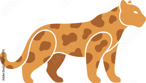 Illustration of a spotted orange cat.