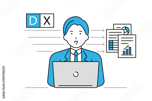 DX化のおかけで仕事の効率化が進んだビジネスパーソン