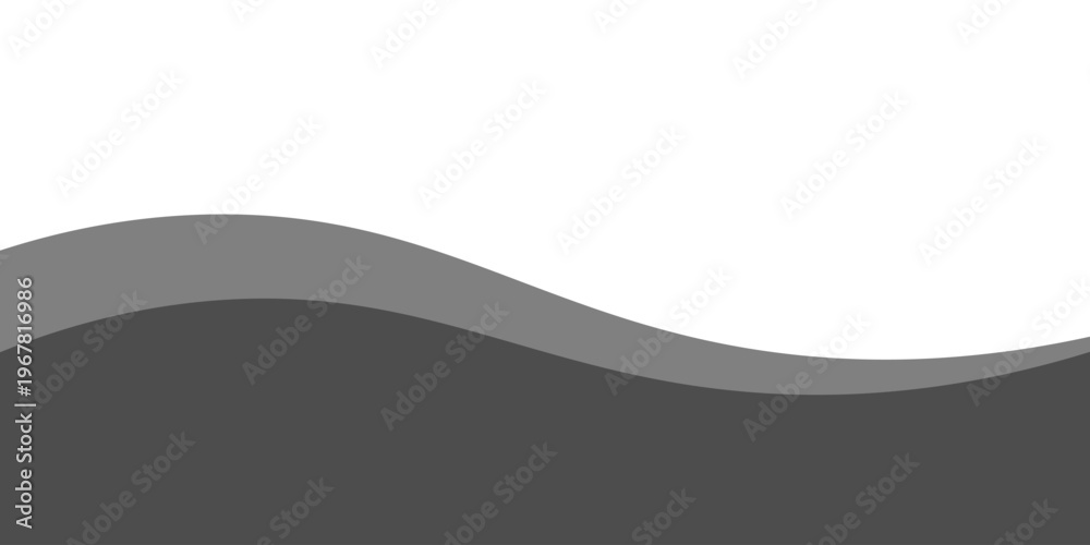 Fototapeta premium Abstract Gray Wave Vector Background with Layered Geometric Curves