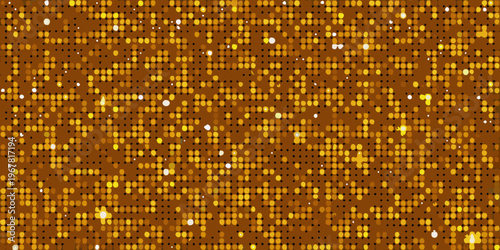 Golden speckled background with bright scattered light reflections