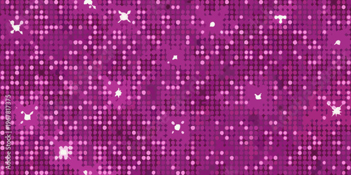 Abstract purple background with scattered glowing star like figures