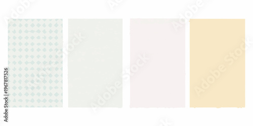 Four rectangular color swatches in pastel shades arranged horizontally