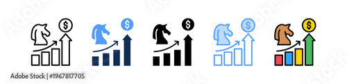 Profit Strategy Icon Multiple Style