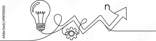 Innovation Idea Light Bulb Gear Growth.