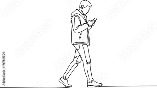 Person walking with prosthetic leg.