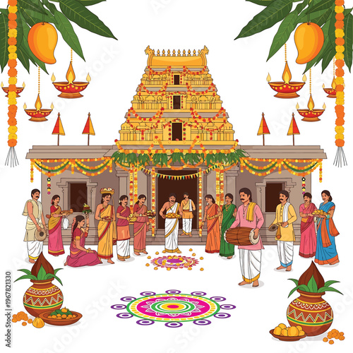 Traditional Indian Wedding Ceremony Procession 1.