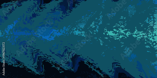 Abstract swirling patterns in shades of blue and teal