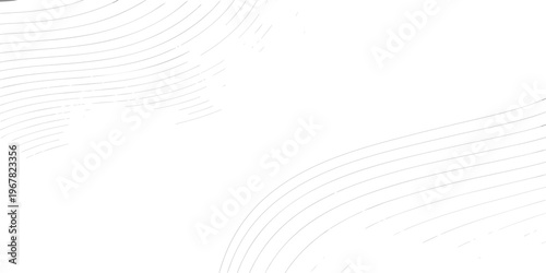 Abstract white background with flowing curved lines and negative space