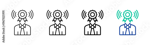 Brand Awareness Icon Collection Different Style Outline