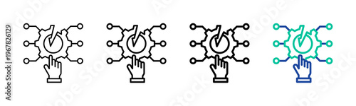 Digital Disruption Icon Collection Different Style Outline