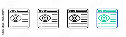 Web Visibility Icon Collection Different Style Outline