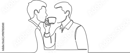 Two men sharing a friendly toast.