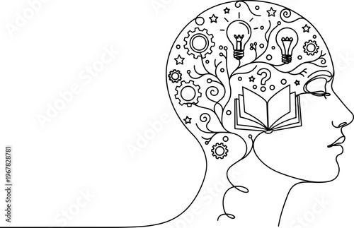 Person with creative thinking and ideas.