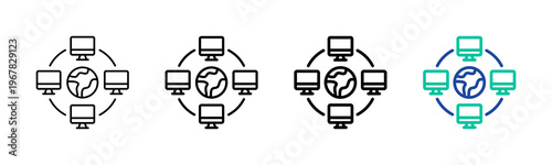 Wan Icon Collection Different Style Outline