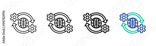 Network Operations Icon Collection Different Style Outline
