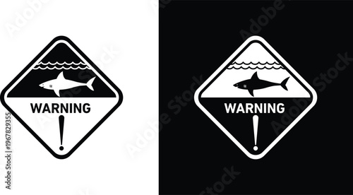 Shark warning sign