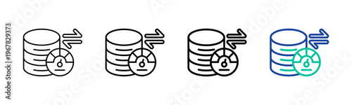 Bandwidth Icon Collection Different Style Outline