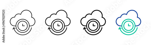 Latency Icon Collection Different Style Outline