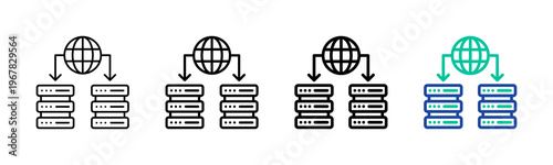 Redundant Network Icon Collection Different Style Outline