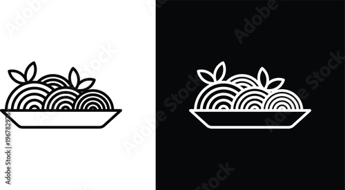 Spaghetti pasta icon
