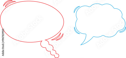 Colorful speech bubbles for dialogue