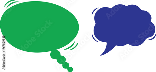 Colorful speech bubbles for dialogue