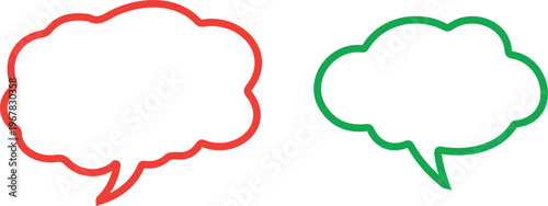 Colorful speech bubbles for dialogue