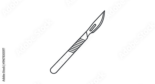 Surgical Scalpel Outline - Medical Instrument
