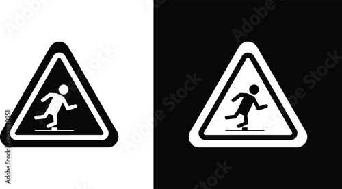 Tripping hazard warning sign