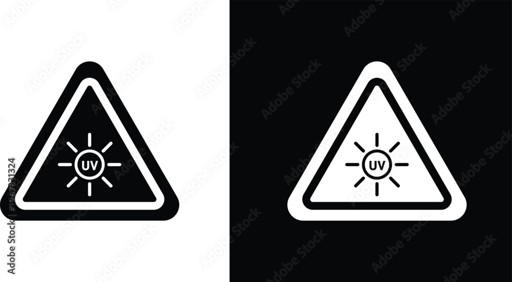 Obraz premium UV light do not look sign