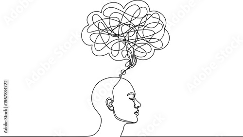 Confused Man with Tangled Thoughts.