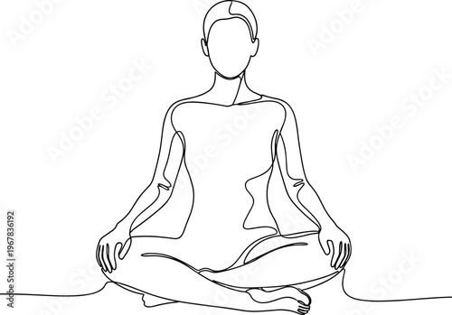 Person sitting in meditation posture.